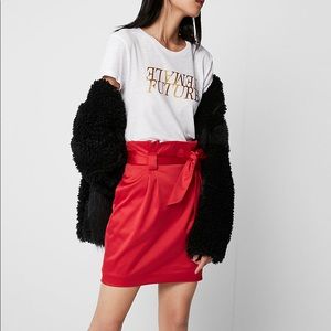 Express Sash Tie Waist Midi Skirt❤️